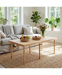 44" x 22" Outdoor Folding Picnic Table, Compact Folding Table, Lightweight, Adjustable Height, Sturdy Construction, Built in Handles, Convenient Carry