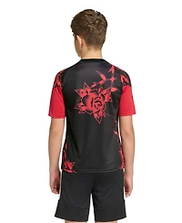 Adidas Boys' and Girls' Manchester United Pre-Match Raglan Short-Sleeve T-Shirt
