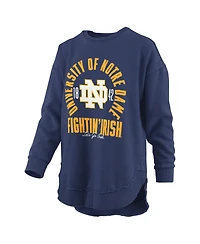 Pressbox Women's Notre Dame Fighting Irish Blitz Graphic Fleece-Lined Crewneck Sweatshirt
