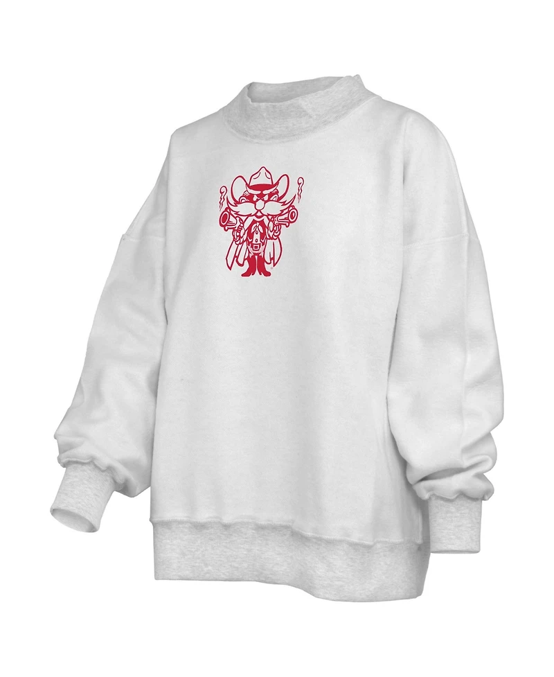 Pressbox Women's Texas Tech Red Raiders Reversible Mock Neck Sweatshirt