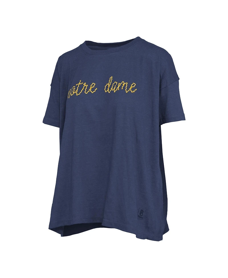 Pressbox Women's Notre Dame Fighting Irish Oversized Script Wordmark T-Shirt