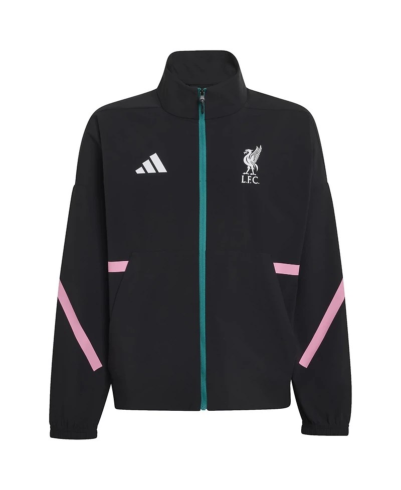 Adidas Boys' and Girls' Liverpool Fc Z.n.e. Anthem Full-Zip Mock-Neck Jacket