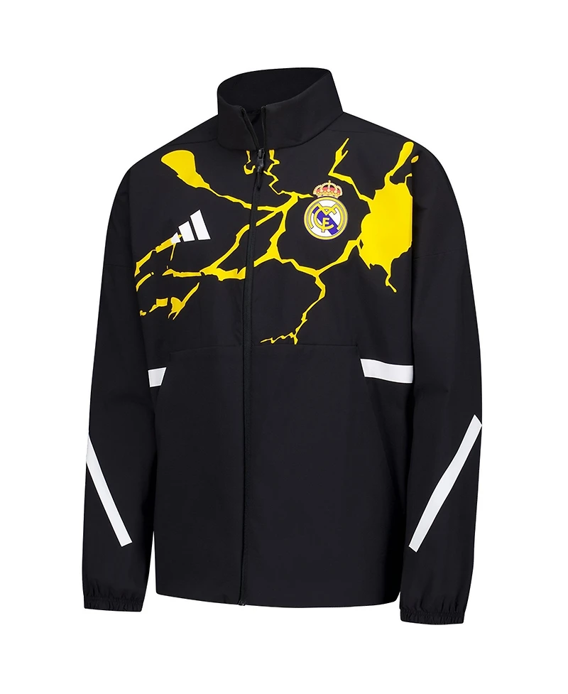 Adidas Boys' and Girls' Avengers Z.n.e. Real Madrid Full-Zip Hooded Mock Neck Jacket