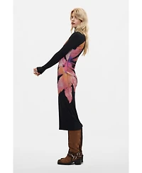 Desigual Women's Long Sleeve Flower Dress