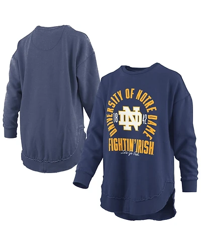 Pressbox Women's Notre Dame Fighting Irish Blitz Graphic Fleece-Lined Crewneck Sweatshirt