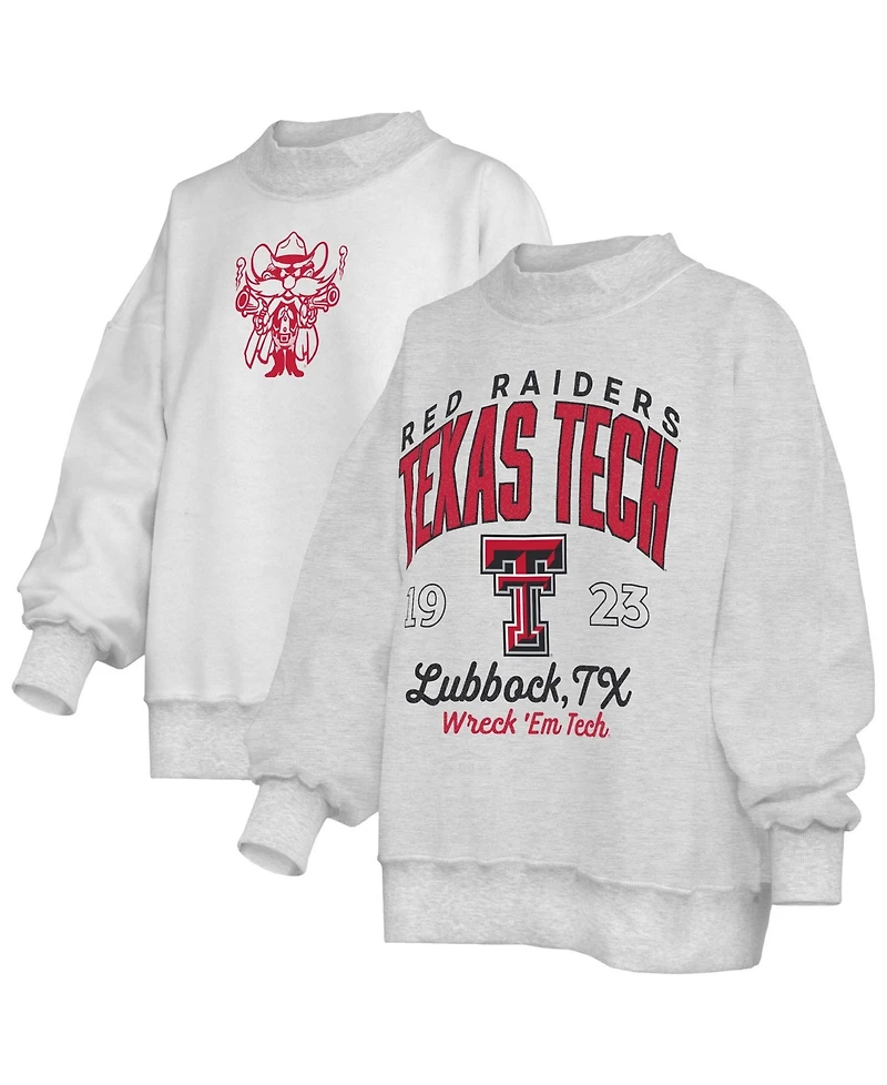 Pressbox Women's Texas Tech Red Raiders Reversible Mock Neck Sweatshirt