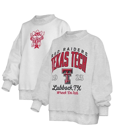Pressbox Women's Texas Tech Red Raiders Reversible Mock Neck Sweatshirt