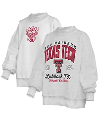 Pressbox Women's Texas Tech Red Raiders Reversible Mock Neck Sweatshirt
