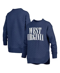 Pressbox Women's West Virginia Mountaineers Quilted Graphic Pullover Sweatshirt
