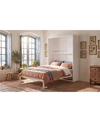 Streamdale Furniture Full Size Murphy Bed Wall Bed with Shelves