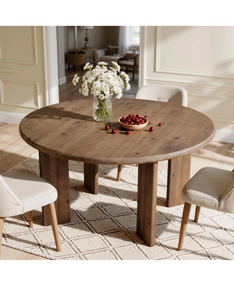 Tribesigns Dining Table for 4-6, Rustic Farmhouse Wood Kitchen Table