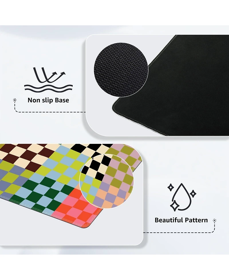 Lofree Extended Non-Slip Stitched-Edge Desk Mat for Gaming Keyboards and Mice