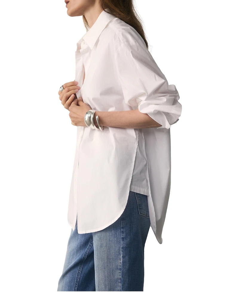 The Fold Women's Claudia Cotton-Blend Oversized Long-Sleeve Button-Down Shirt
