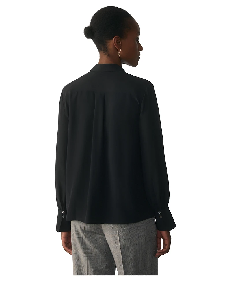 The Fold Women's Corso Silk Collared Blouse