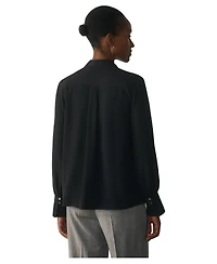 The Fold Women's Corso Silk Collared Blouse