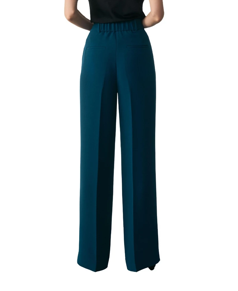 The Fold Women's Doppio Adelaide High-Rise Wide-Leg Trousers