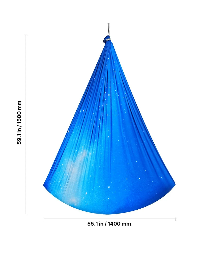 Sevorley Sensory Swing for Kids, Double-Layer Spandex Hammock, 360-Degree Swivel, Holds 300 lbs