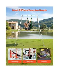 Hongge 310 lb Height Adjustable Triangular Aerial Yoga Stand Frame
