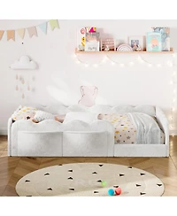 Streamdale Furniture Twin Size Upholstered Floor Bed