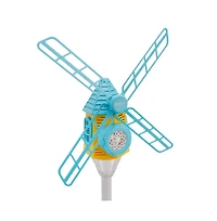 Bruce & Shark Standing Windmill 10-Nozzle Bubble Machine with Adjustable Height and Lights, 4.5 oz, Ages 3+