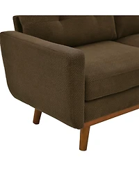 Streamdale Furniture 65" Modern Minimalist 2-Seater Sofa with Nubby Upholstery and Wood Legs