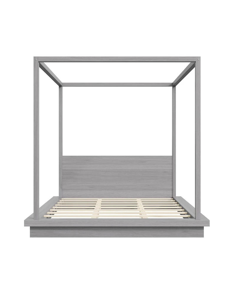 Streamdale Furniture King Size Wooden Canopy Platform Bed with Headboard