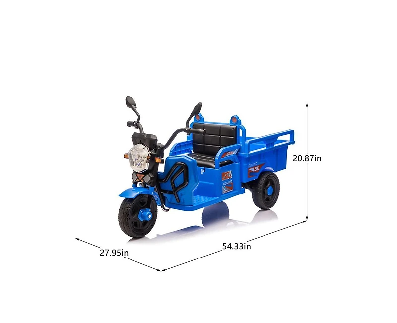 Yobtop Kids Ride-On Electric Cargo Truck with Led Lights, 110 lbs. Capacity, Ages 3–6