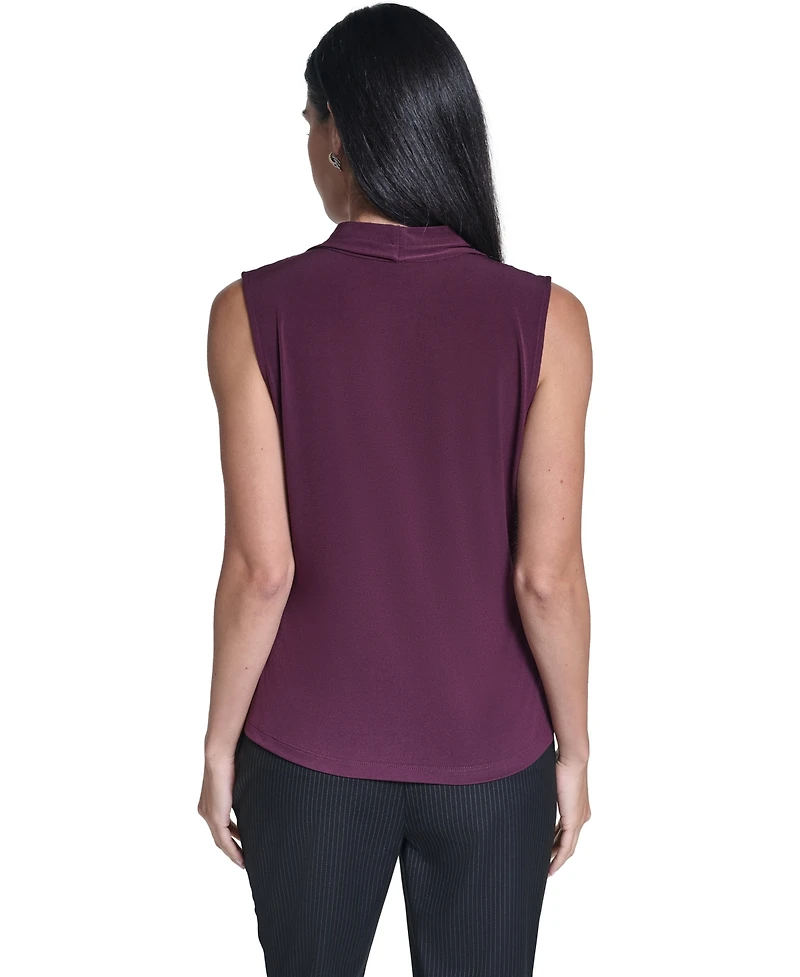 Calvin Klein Women's Sleeveless V-Neck Blouse
