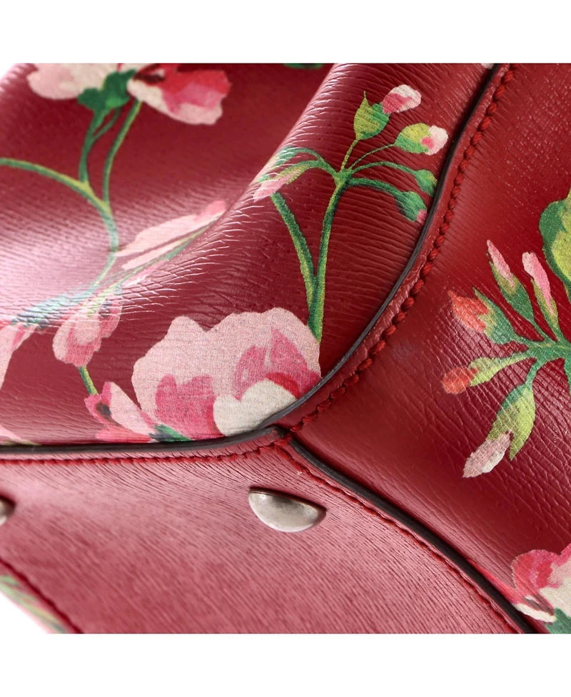 Pre-Owned Gucci Medium Bamboo Shopper Tote Blooms Print Leather