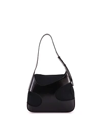 Pre-Owned Salvatore Ferragamo Medium Cut Out Shoulder Bag Leather and Canvas