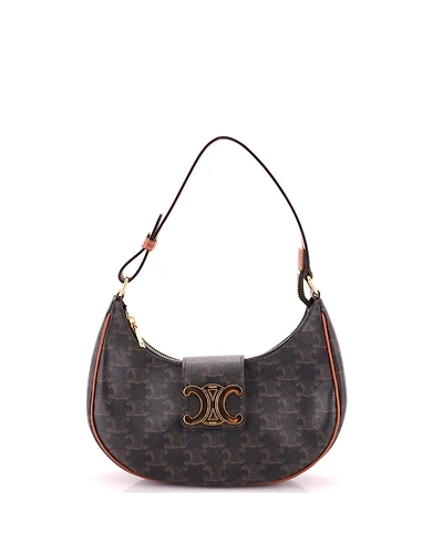Pre-Owned Celine Ava Triomphe Bag Triomphe Coated Canvas