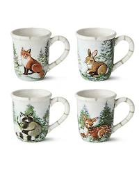 Certified International Winter Cabin Mugs, Set of 4