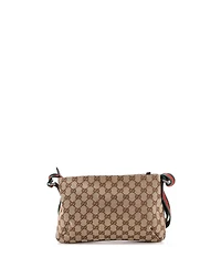 Pre-Owned Gucci Small Web Strap Messenger Bag Gg Canvas