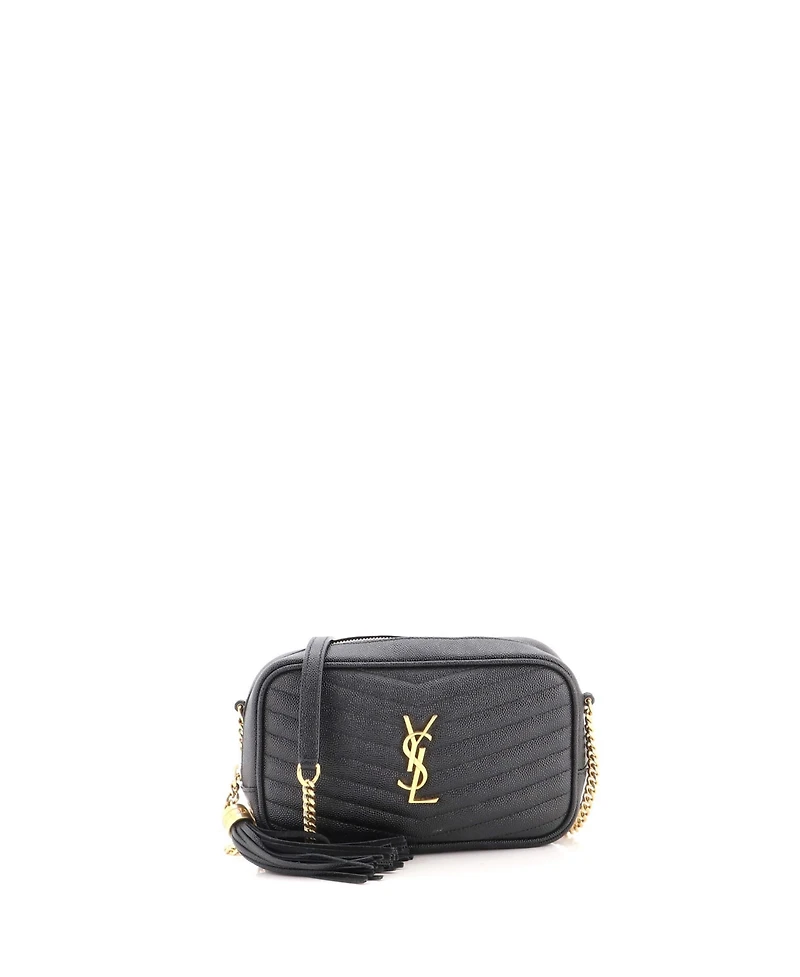 Pre-Owned Saint Laurent Mini Lou Camera Bag Matelasse Chevron Leather