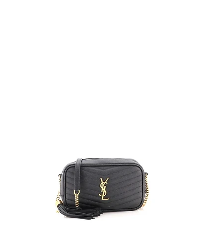 Pre-Owned Saint Laurent Mini Lou Camera Bag Matelasse Chevron Leather