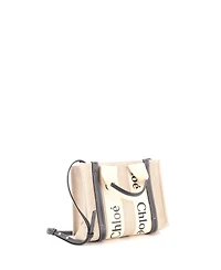 Pre-Owned Chloe Small Woody Tote Canvas with Leather