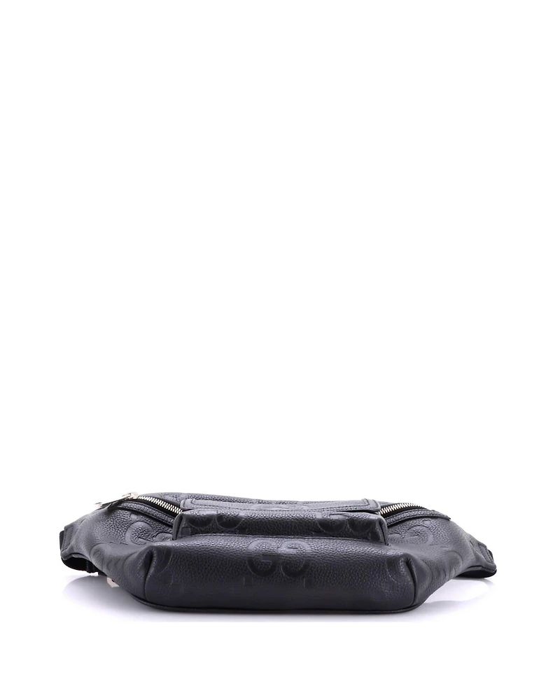 Pre-Owned Gucci Front Pocket Belt Bag Jumbo Gg Embossed Leather
