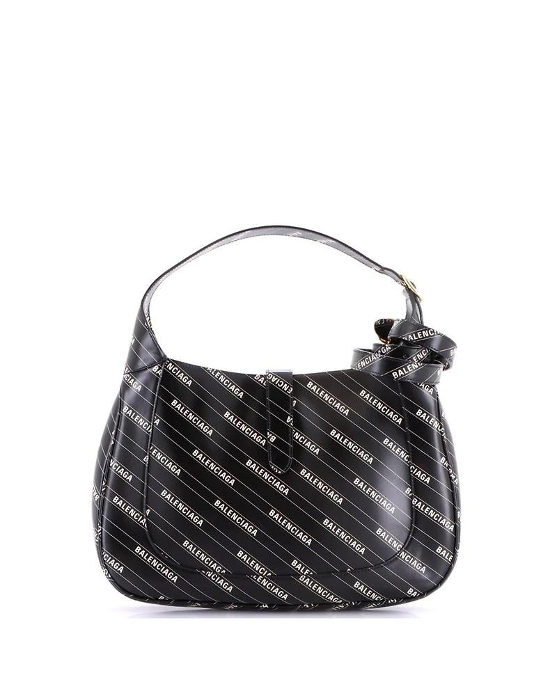 Pre-Owned Gucci Medium x Balenciaga The Hacker Project Jackie 1961 Hobo Printed Leather