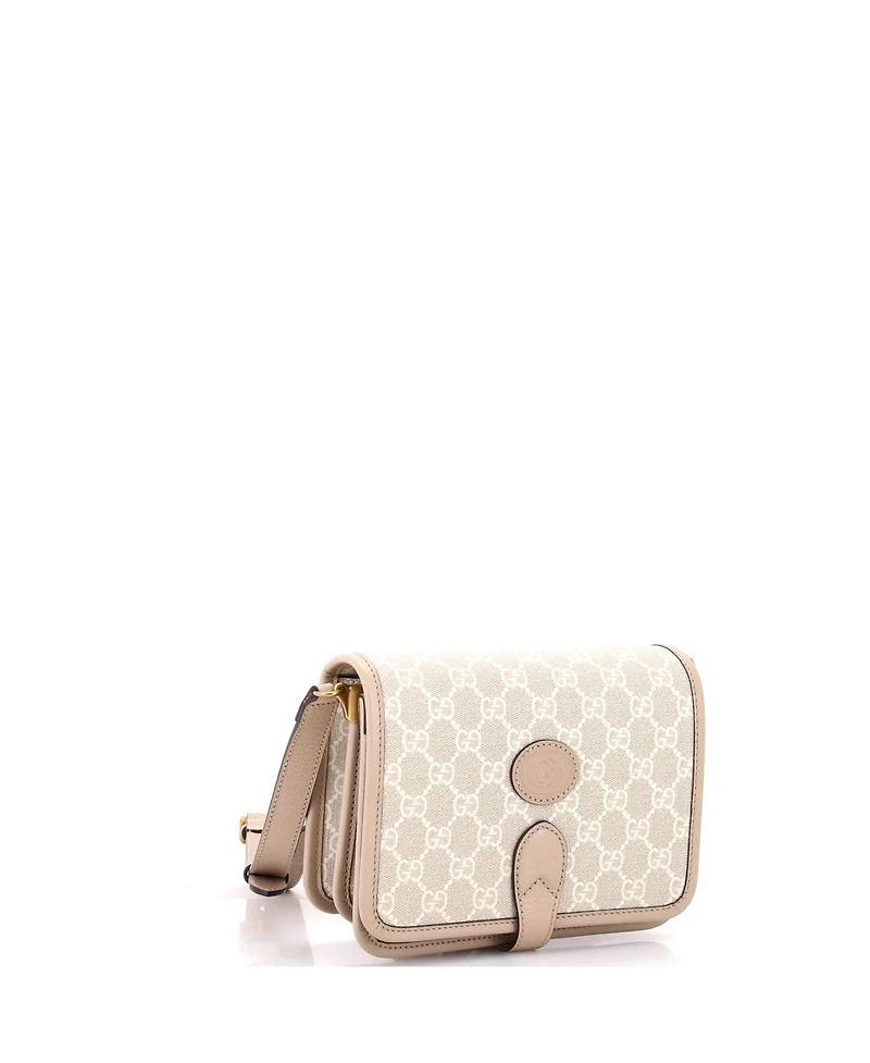 Pre-Owned Gucci Mini Interlocking G Patch Messenger Bag Gg Coated Canvas