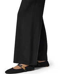 Donna Karan New York Women's Wide-Leg High-Waisted Pull-On Wool Pants