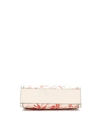 Pre-Owned Gucci Medium Gg Ribbon Tote Coated Printed Canvas