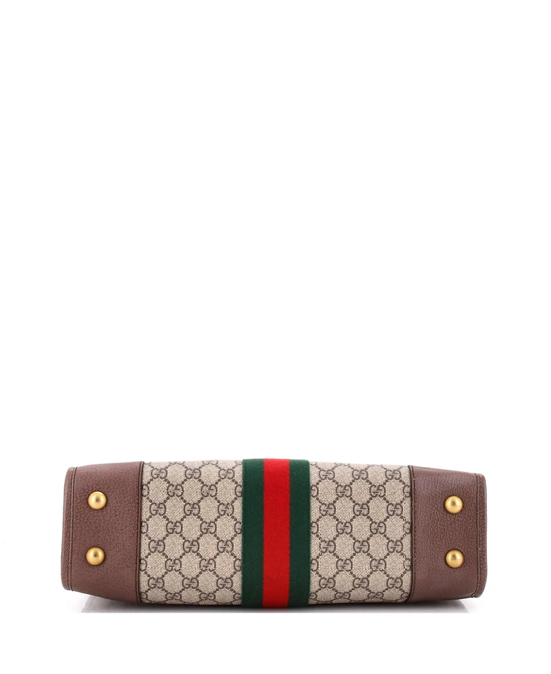 Pre-Owned Gucci Medium Ophidia Cut Out Handle Tote Gg Coated Canvas