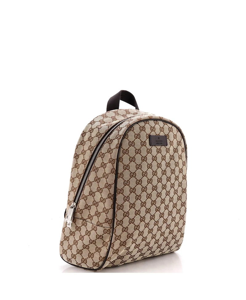 Pre-Owned Gucci Zip Around Travel Backpack Gg Canvas