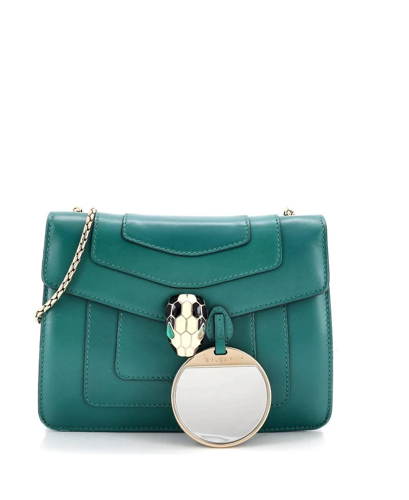 Pre-Owned Bvlgari Small Serpenti Forever Square Shoulder Bag Leather