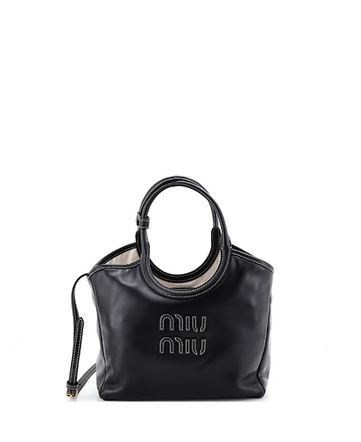 Pre-Owned Miu Miu Small Ivy Tote Bag Leather