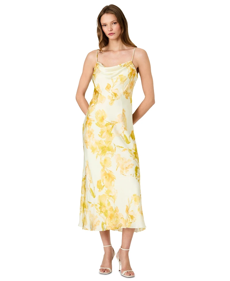 French Connection Women's Printed Cowl Neck Dress