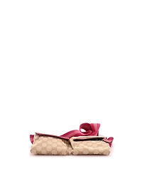 Pre-Owned Gucci Small Vintage Double Belt Bag Gg Canvas with Leather