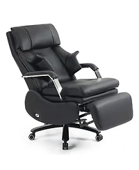 Dyhome 600 lbs Big and Tall Executive Office Chair with Footrest, 3D Kneading Massage Power Recliner Chairs with Premium Leather