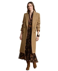 Lauren Ralph Lauren Women's Wool-Blend Double-Breasted Herringbone Coat