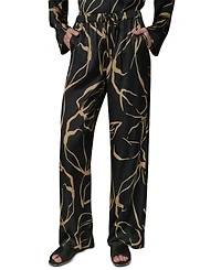 Donna Karan New York Women's Printed Wide-Leg Pull-On Pants
